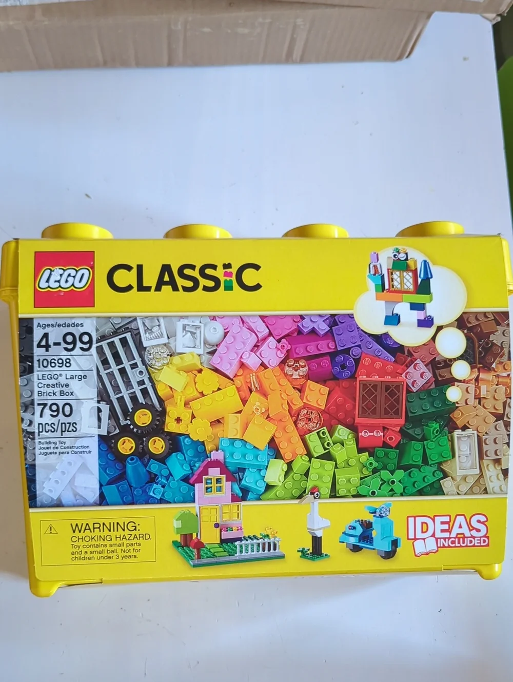 New Lego Classic Brick Box in Yellow with Multicolored Bricks